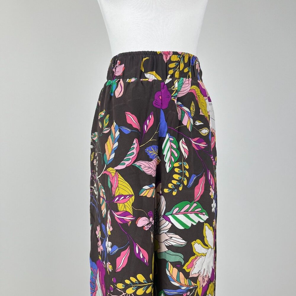NWOT Johnny Was Workshop Arabella Silk Printed Lounge Pants Pull on Boho Chic S - Picture 3 of 10